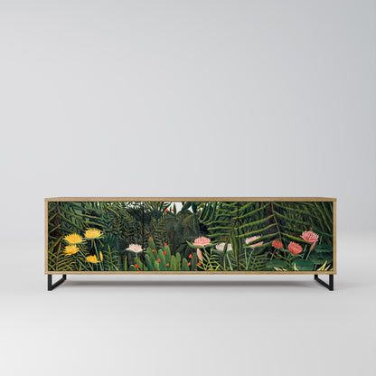 VIRGIN FOREST WITH SUNSET 3-Door TV Stand in Oak Effect