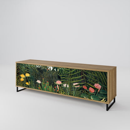 VIRGIN FOREST WITH SUNSET 3-Door TV Stand in Oak Effect
