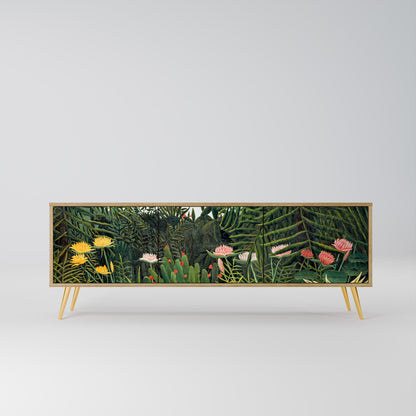 VIRGIN FOREST WITH SUNSET 3-Door TV Stand in Oak Effect