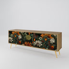 MIDNIGHT SPROUT 3-Door TV Stand in Oak Effect