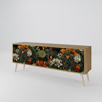 MIDNIGHT SPROUT 3-Door TV Stand in Oak Effect