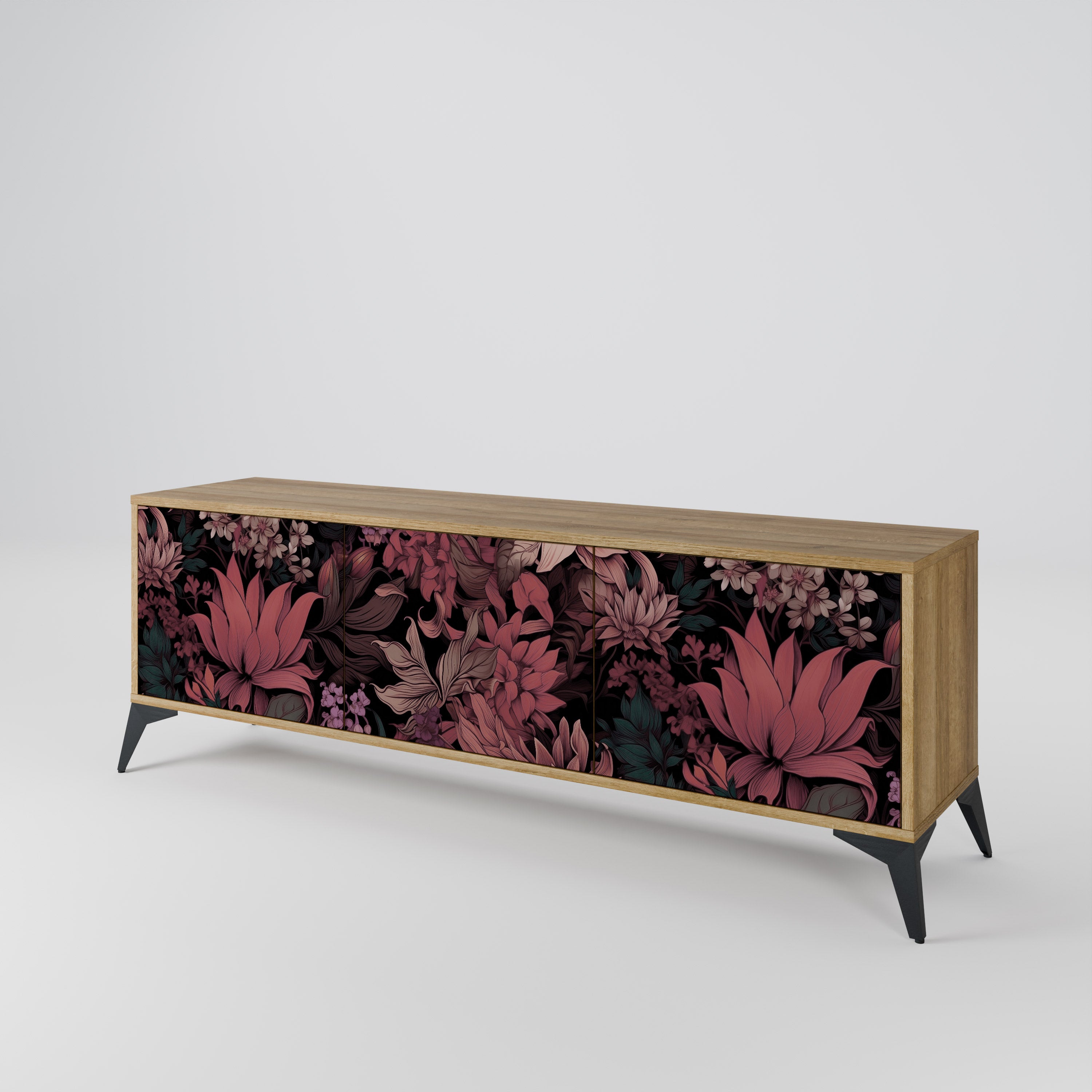 FLORAL WHISPER 3-Door TV Cabinet