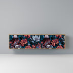 ETHEREAL BLOSSOMS 3-Door TV Stand in Oak Effect