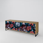 ETHEREAL BLOSSOMS 3-Door TV Stand in Oak Effect