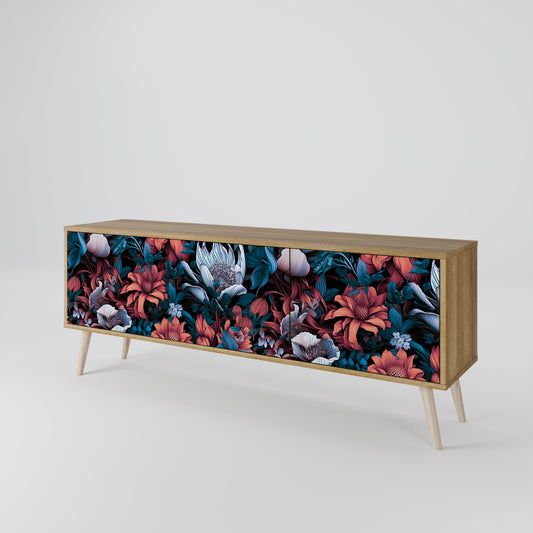 ETHEREAL BLOSSOMS 3-Door TV Cabinet