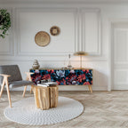 ETHEREAL BLOSSOMS 3-Door TV Stand in Oak Effect