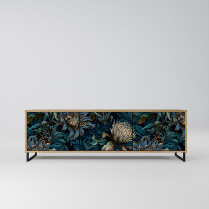 TWILIGHT BLOOM 3-Door TV Stand in Oak Effect