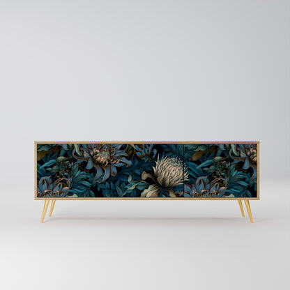 TWILIGHT BLOOM 3-Door TV Stand in Oak Effect