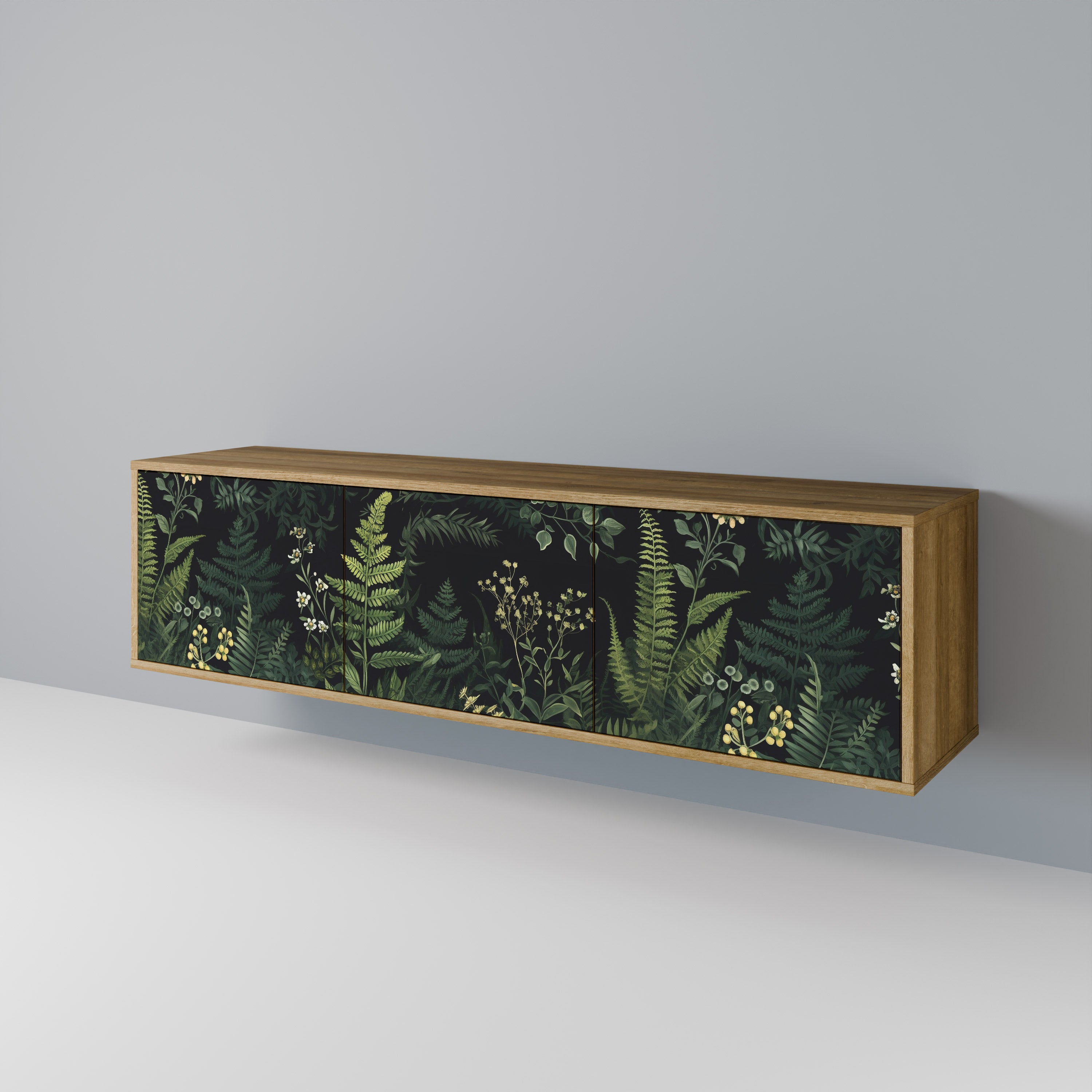 FERN FLOWERS TV-bänk med 3 dörrar