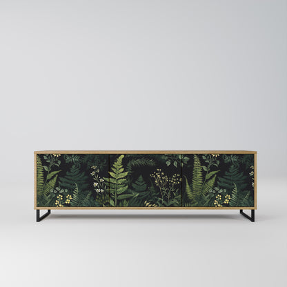 FERN FLOWERS 3-Door TV Stand in Oak Effect