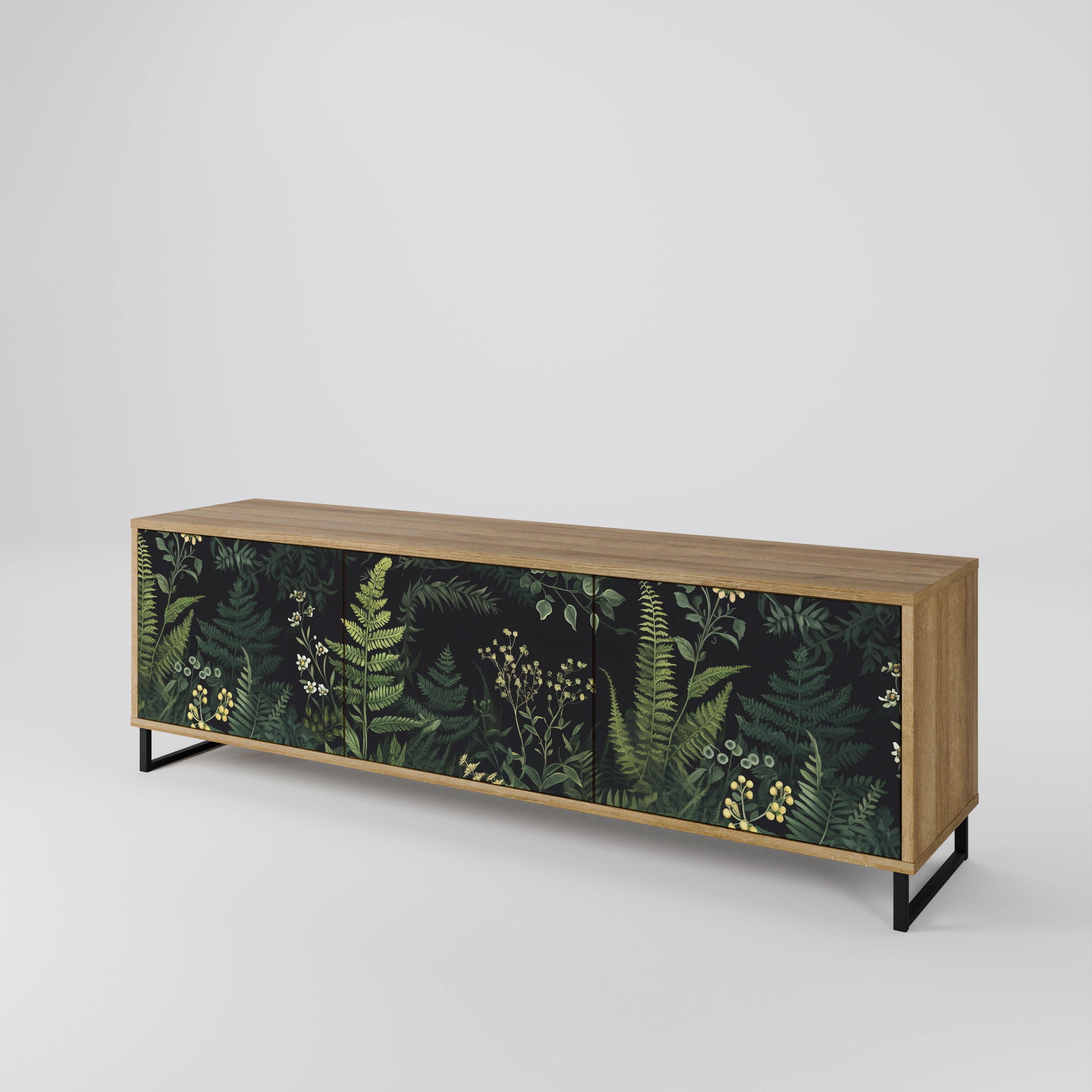 FERN FLOWERS TV-bänk med 3 dörrar