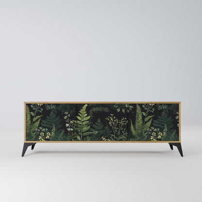 FERN FLOWERS 3-Door TV Stand in Oak Effect
