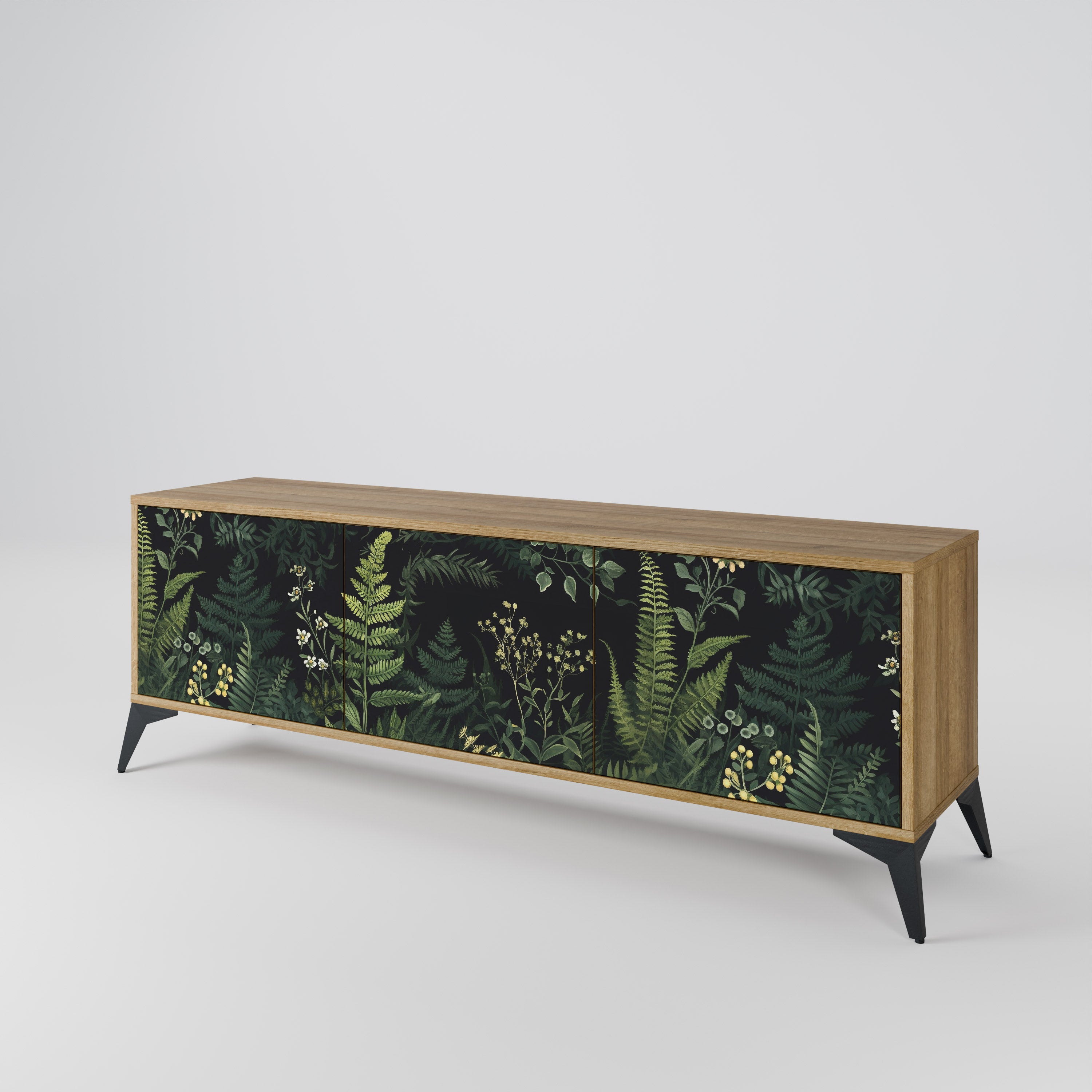 FERN FLOWERS TV-bänk med 3 dörrar