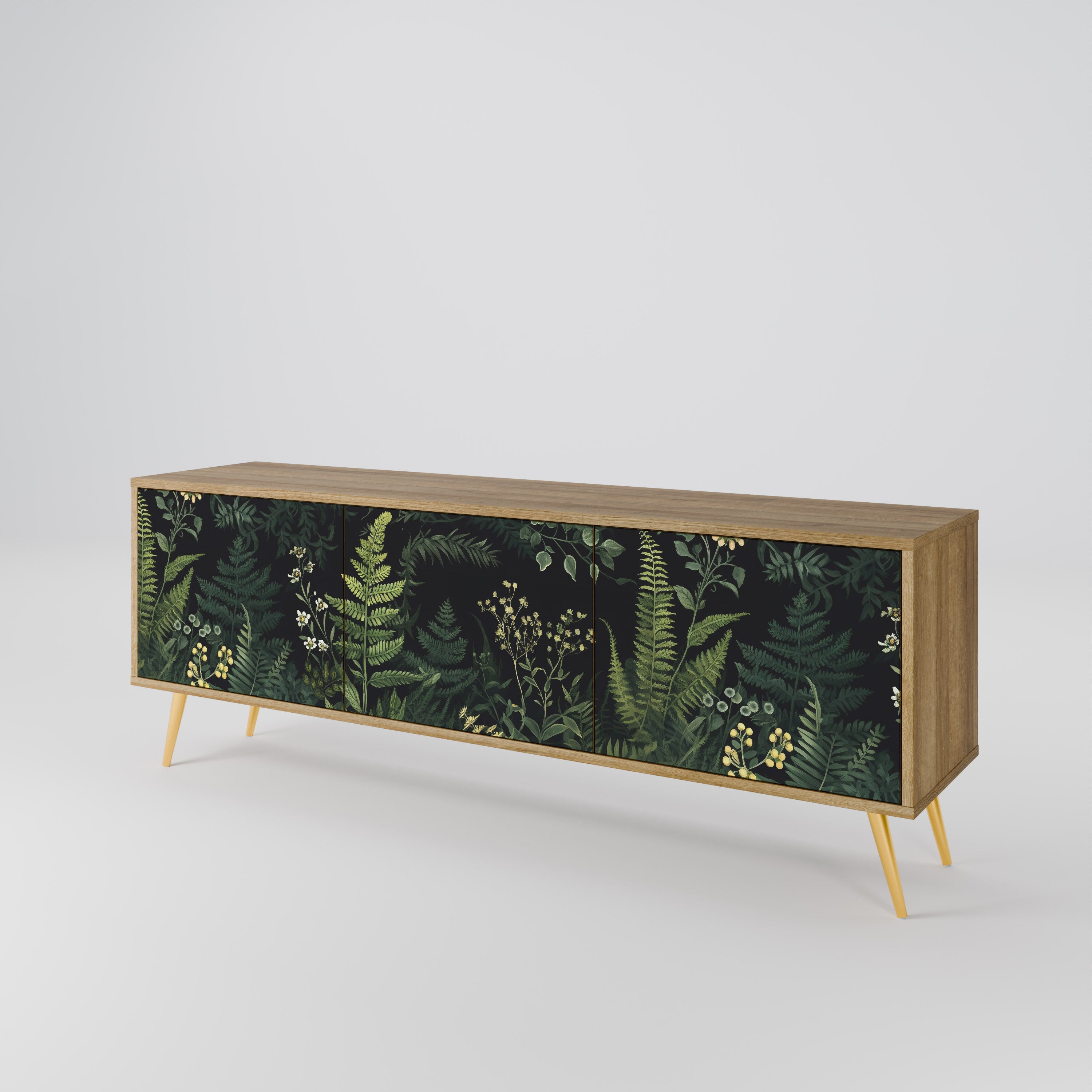 FERN FLOWERS TV-bänk med 3 dörrar