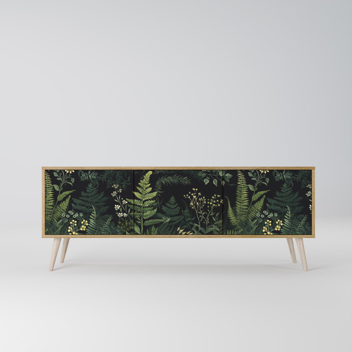 FERN FLOWERS TV-bänk med 3 dörrar