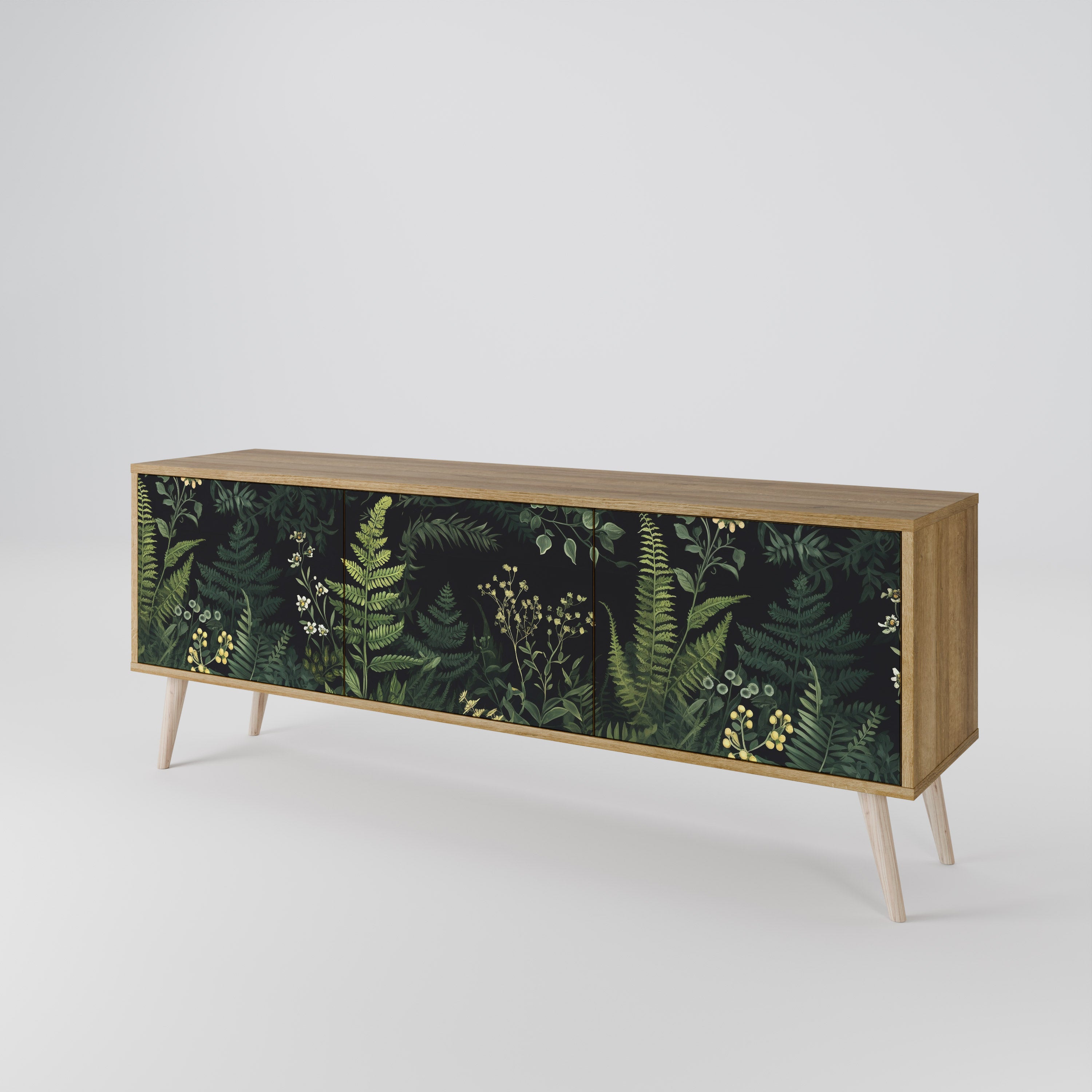 FERN FLOWERS TV-bänk med 3 dörrar