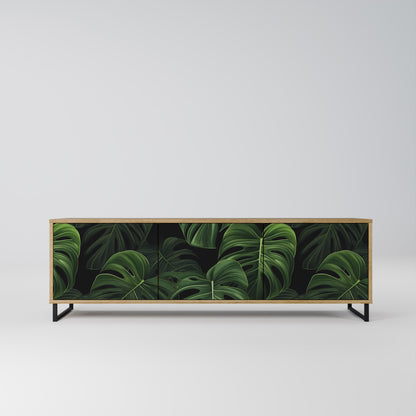 INFINITE MONSTERA 3-Door TV Stand in Oak Effect