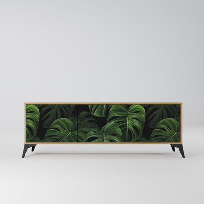 INFINITE MONSTERA 3-Door TV Stand in Oak Effect