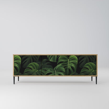 INFINITE MONSTERA 3-Door TV Stand in Oak Effect
