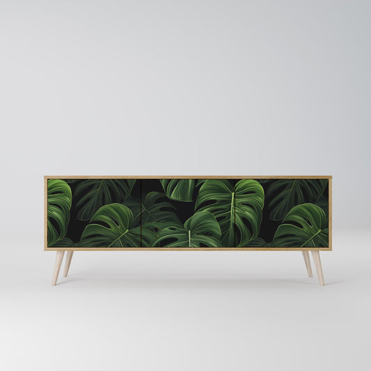 INFINITE MONSTERA 3-Door TV Stand in Oak Effect