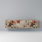 PETAL HARMONY 3-Door TV Stand in Oak Effect