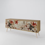 PETAL HARMONY 3-Door TV Stand in Oak Effect