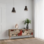 EPHEMERAL DAYS 3-Door TV Stand in Oak Effect