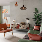 EPHEMERAL DAYS 3-Door TV Stand in Oak Effect