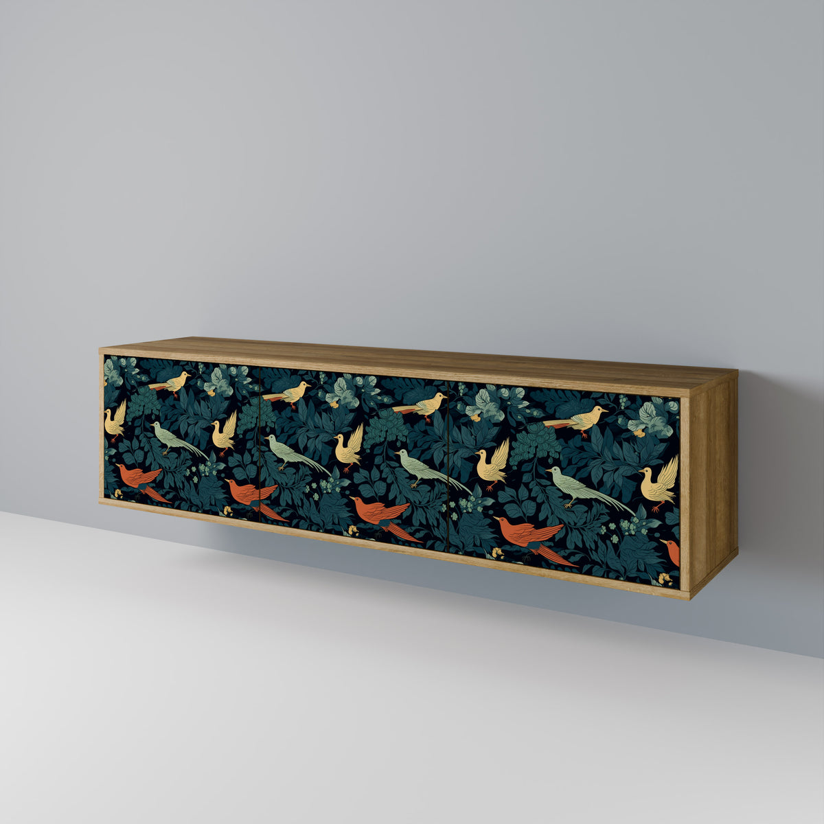 FOWL ORNAMENT TV-bänk med 3 dörrar