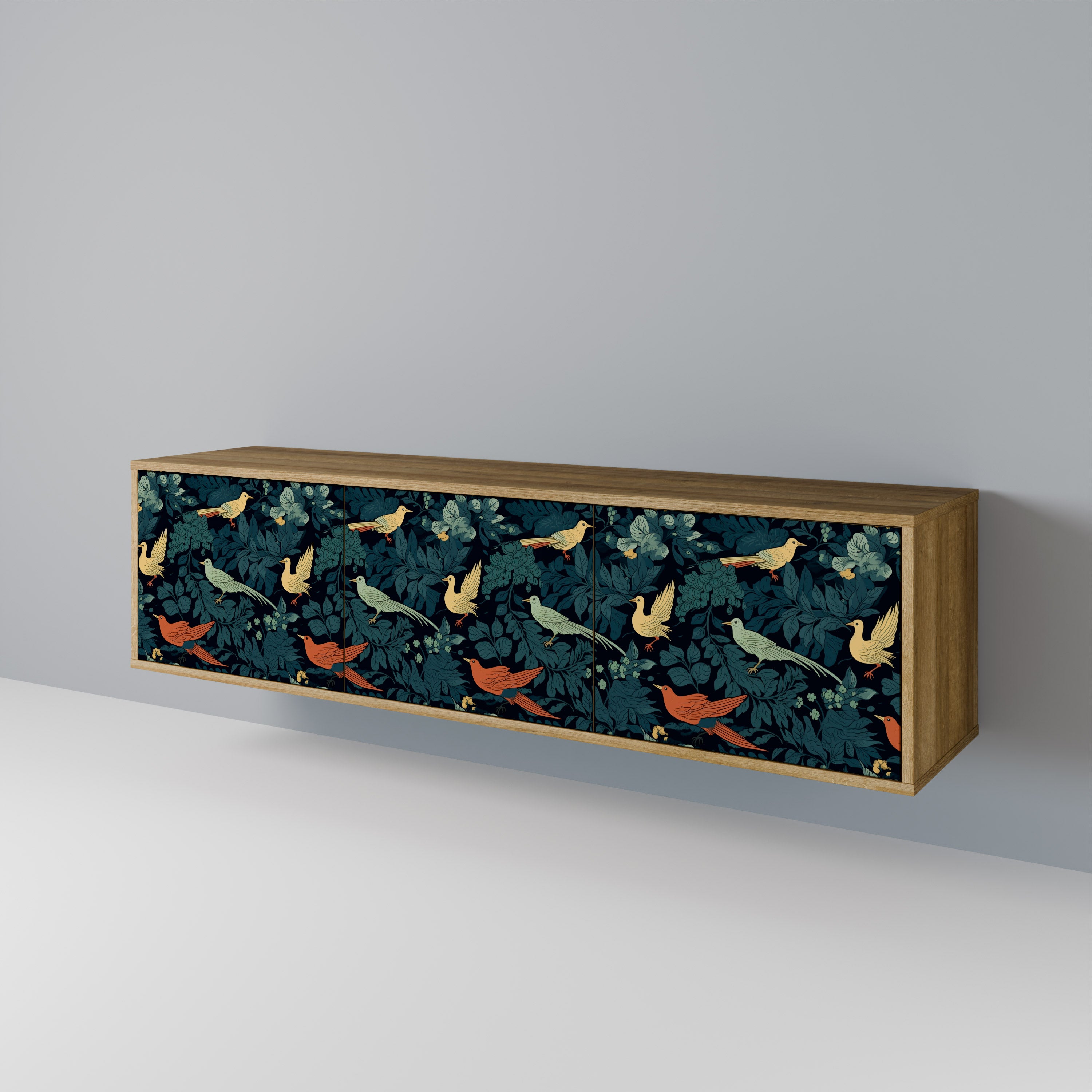FOWL ORNAMENT TV-bänk med 3 dörrar