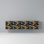 FOWLY DAZE 3-Door TV Stand in Oak Effect