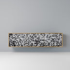 CHARCOAL SPROUT 3-Door TV Stand in Oak Effect