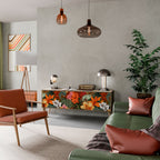 RADIANT FLORA 3-Door TV Stand in Oak Effect