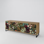 BOTANICAL EMERGENCE 3-Door TV Stand in Oak Effect