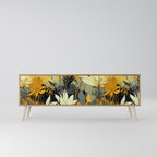 SUNKISSED LILY 3-Door TV Stand in Oak Effect