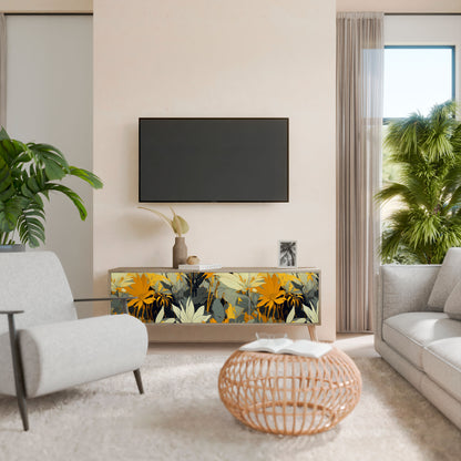 SUNKISSED LILY 3-Door TV Stand in Oak Effect