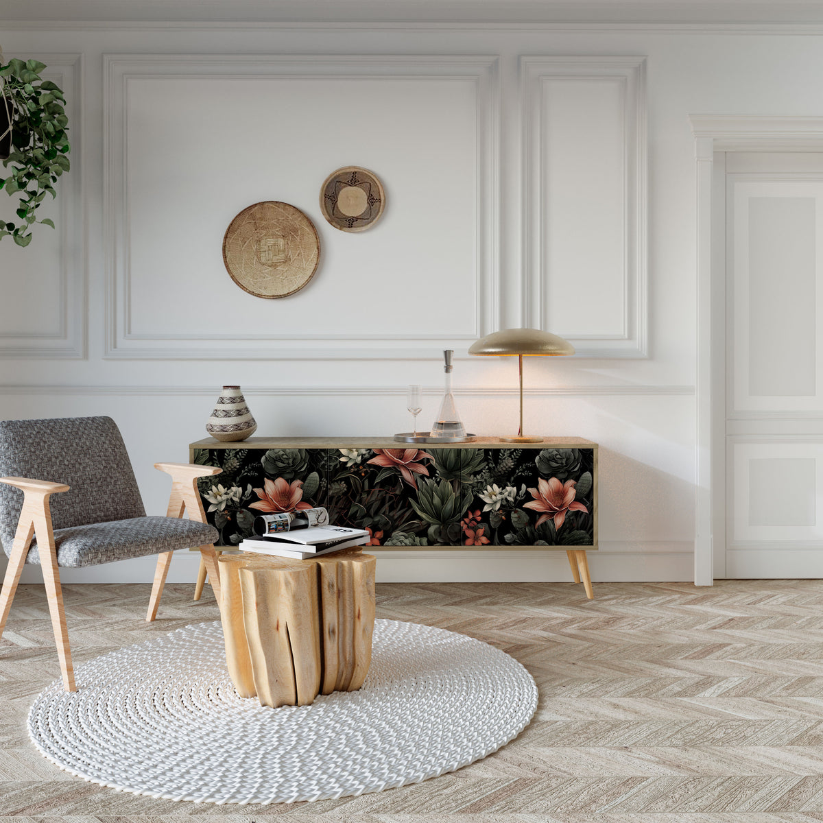 SECRET VERDURE TV-bänk med 3 dörrar