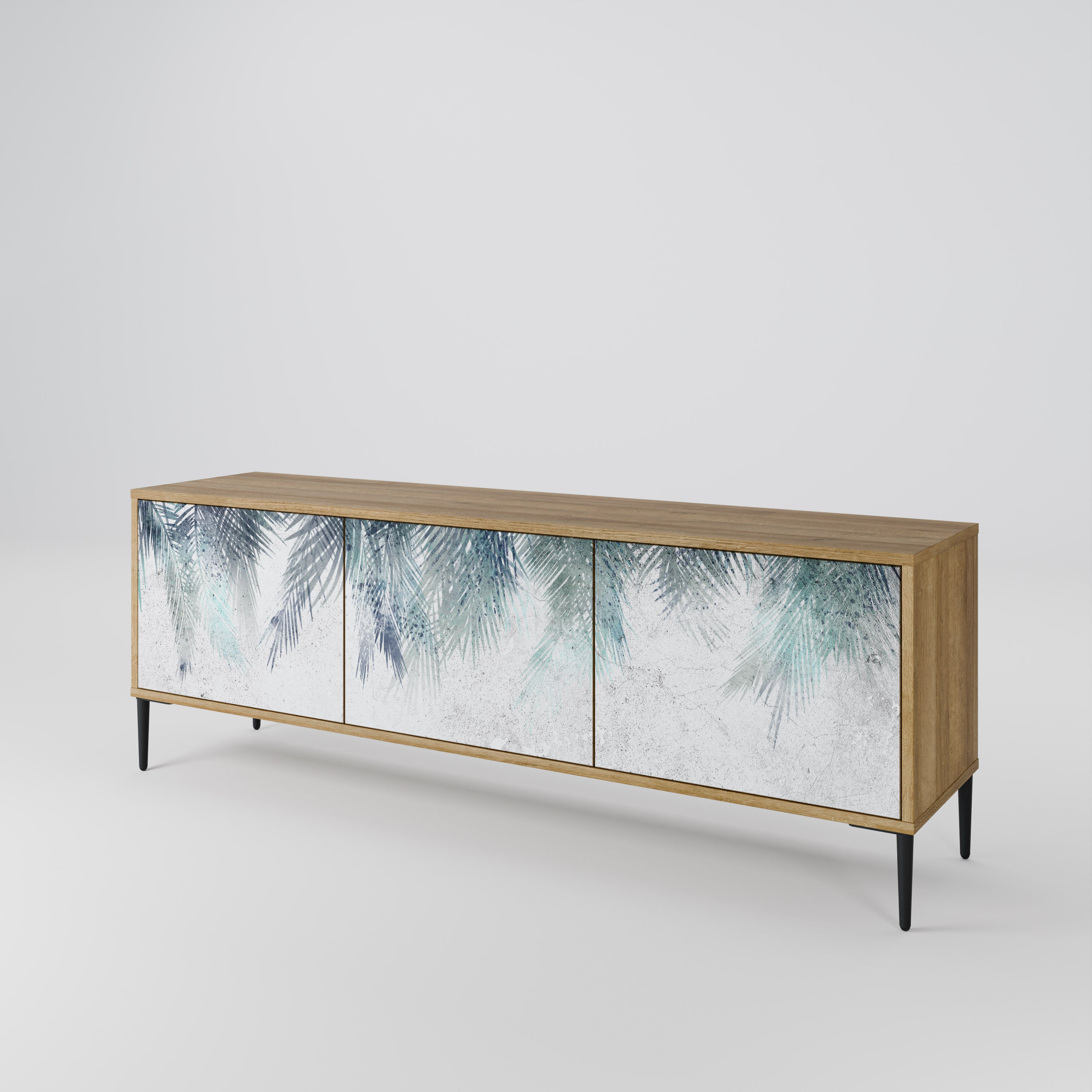 PALM VEIL TV-bänk med 3 dörrar