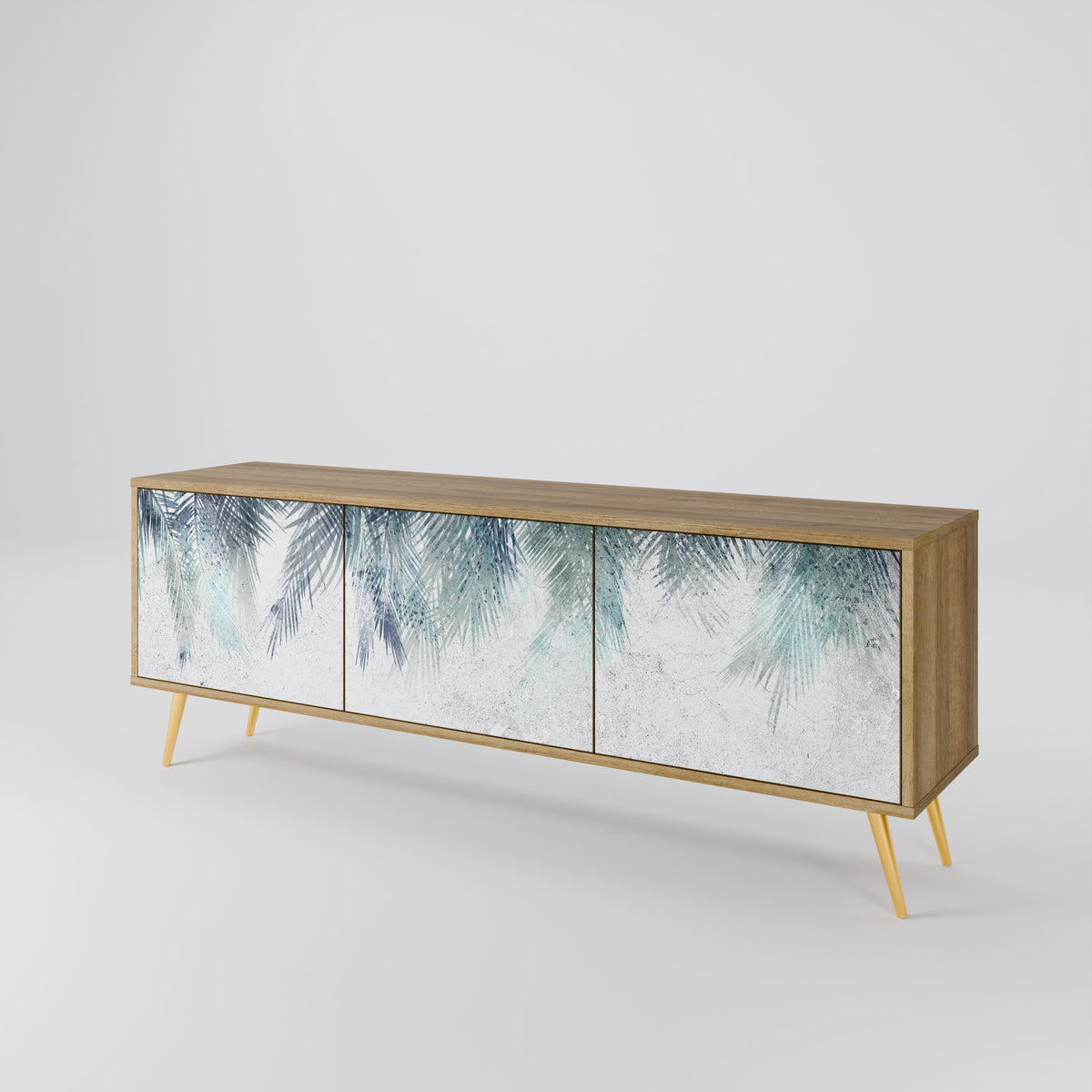 PALM VEIL TV-bänk med 3 dörrar