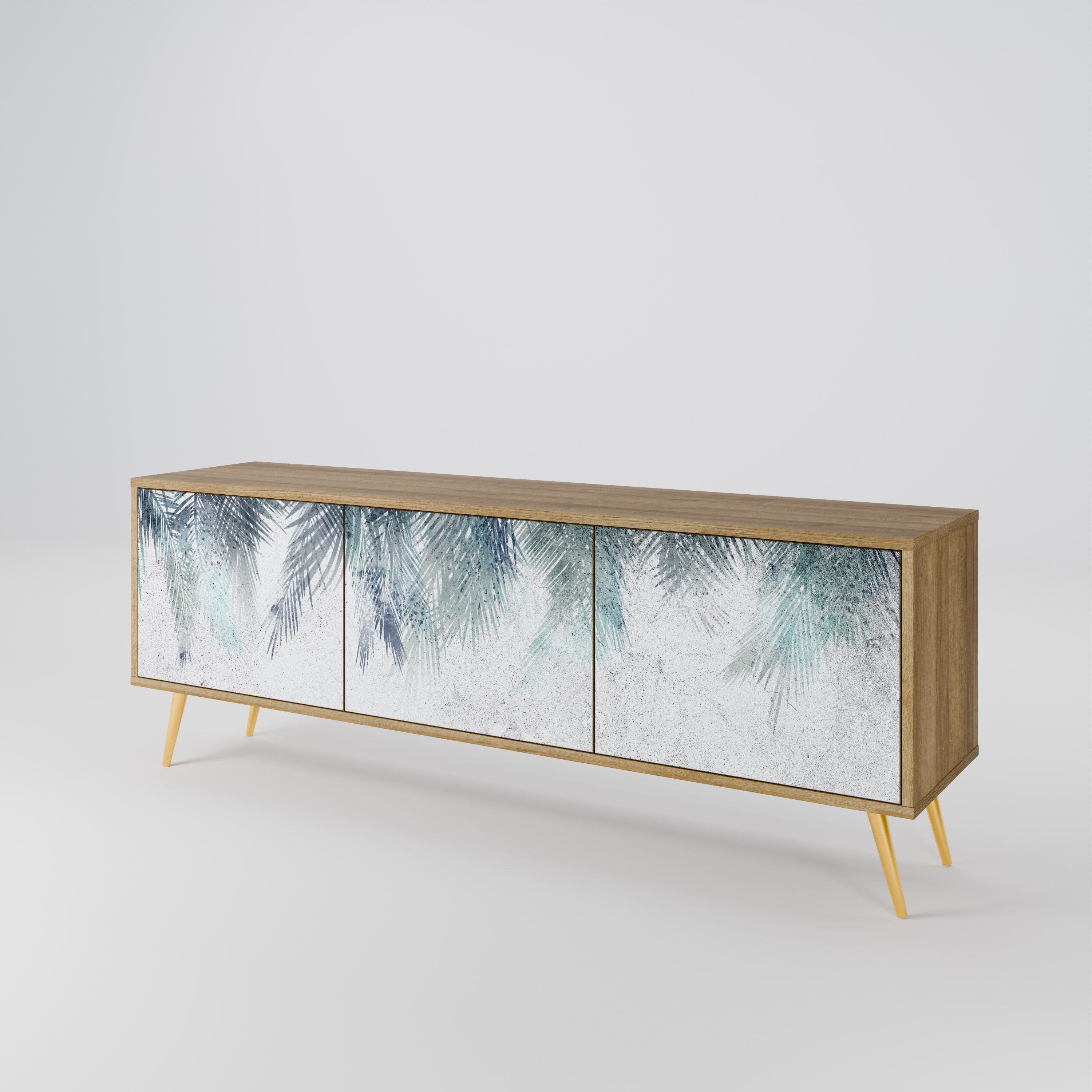 PALM VEIL TV-bänk med 3 dörrar
