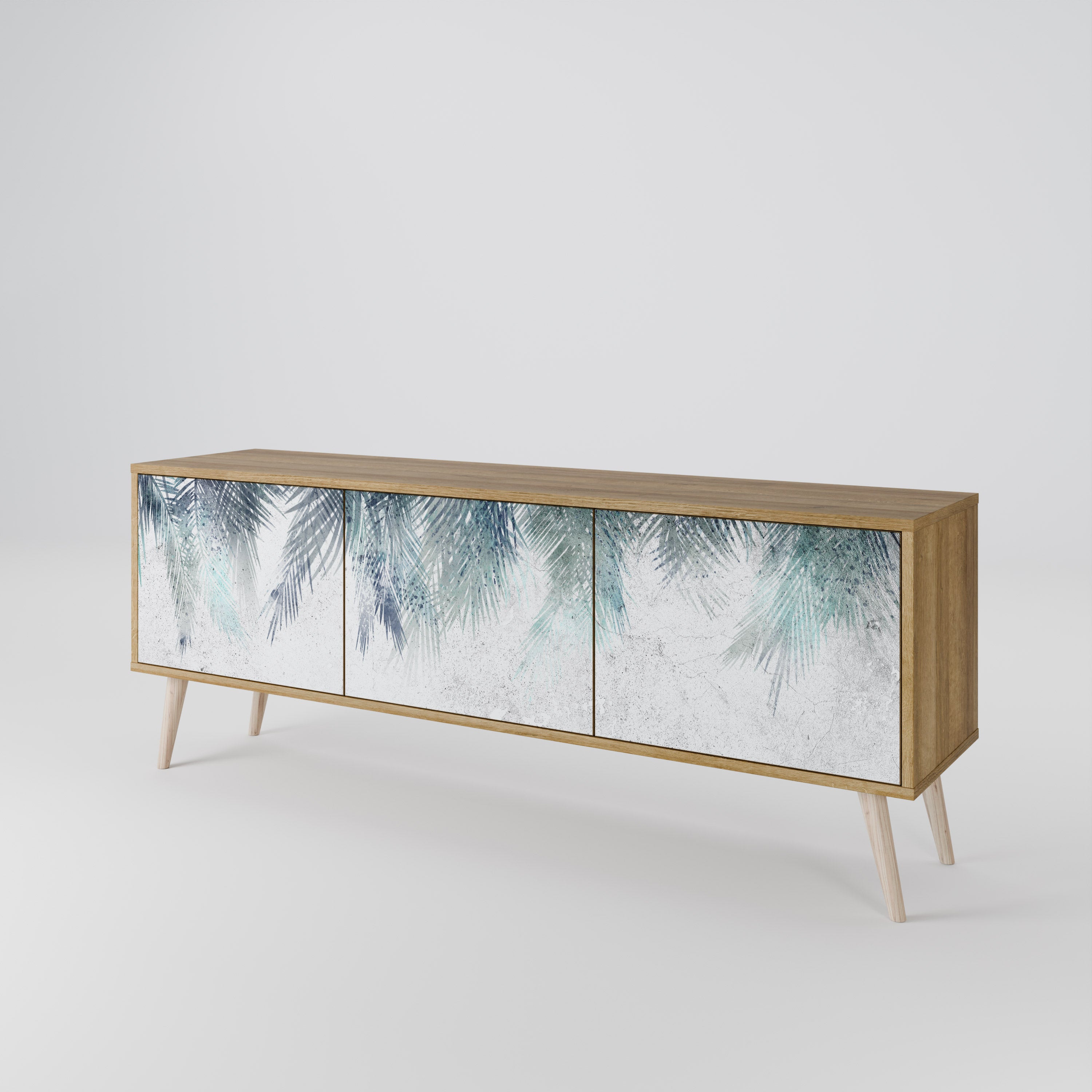 PALM VEIL TV-bänk med 3 dörrar