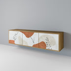 TRANQUIL TWIG 3-Door TV Stand in Oak Effect