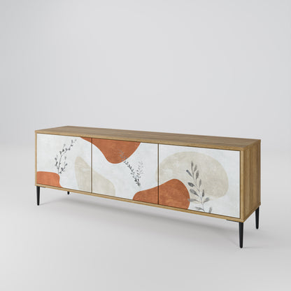 TRANQUIL TWIG 3-Door TV Stand in Oak Effect