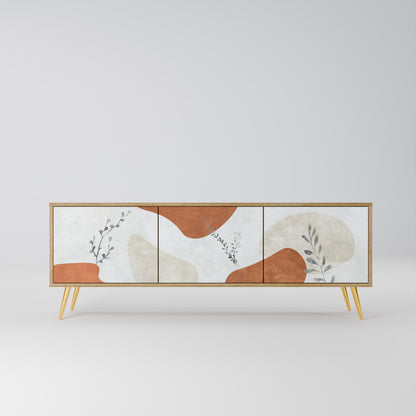 TRANQUIL TWIG 3-Door TV Stand in Oak Effect