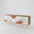 TRANQUIL TWIG 3-Door TV Stand in Oak Effect