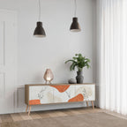 TRANQUIL TWIG 3-Door TV Stand in Oak Effect