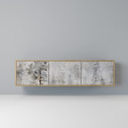 FADE IN THE TREES 3-Door TV Stand in Oak Effect