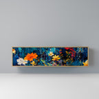 MIDNIGHT BLOSSOM 3-Door TV Stand in Oak Effect