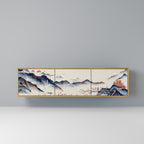 JAPANESE LANDSCAPE 3-Door TV Stand in Oak Effect