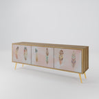 THE DELIQUESCE 3-Door TV Stand in Oak Effect